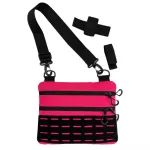 Тактическая мужская сумка через плечо HardKit RoKit Pink Black M с MOLLE и велкро