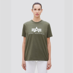 Футболка Alpha Industries Basic Logo Tee. Олива
