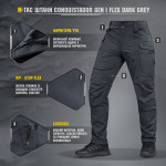 Штани M-Tac Conquistador Gen I Flex. Темно-сірий 4