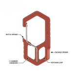 Мультитул брелок Gerber Carabiner. 3 в 1. Червоний 3