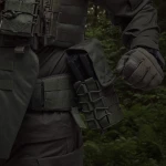 Двойной закрытый подсумок с клапаном под магазины АК/АR. Олива 7