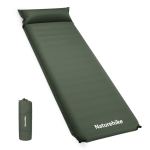 Самонадувний матрац Naturehike CNK2450WS020 з подушкою 200х63х10 см темно-зелений
