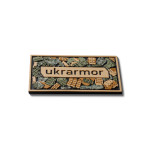 Патч (шеврон) с надписью Ukrarmor, на липучке, цветной. Мягкий ПВХ пластик 2
