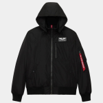 Куртка Alpha Industries Hooded Rib Flight Jacket. Черный 4