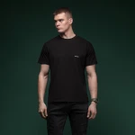 Футболка Basic Military T-shirt. Cotton and Elastane, черный 3
