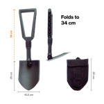 Лопата універсальна складна Fiskars, 715 мм. Чорний 2