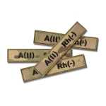 Шеврон (нашивка) группа крови A(II) Rh(-), 2.5 х 12.5 см. Мультикам 4 Шеврон (нашивка) группа крови A(II) Rh(-), 2.5 х 12.5 см. Мультикам 4