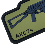 Патч (шеврон) «AKС 74» від А.Т.А.К.А. М’який ПВХ пластик. Олива 4