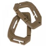 Карабін тактичний пластиковий "TACTICAL CARABINER MOLLE" (2 шт.) Coyote 2