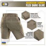 Шорти M-Tac Aggressor Summer Flex Dark Олива, dark Olive 5 Шорти M-Tac Aggressor Summer Flex Dark Олива, dark Olive 5