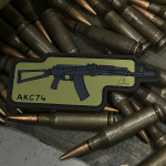 Патч (шеврон) «AKС 74» від А.Т.А.К.А. М’який ПВХ пластик. Олива 6