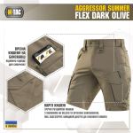 Шорти M-Tac Aggressor Summer Flex Dark Олива, dark Olive 4