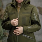 Куртка тактическая женская Softshell WAC-17. Защита от ветра и влаги. Олива 3 Куртка тактическая женская Softshell WAC-17. Защита от ветра и влаги. Олива 3