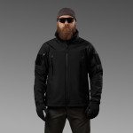 Куртка тактическая Softshell Hawk Jacket. Защита от ветра и влаги. Черный 2