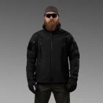 Куртка тактическая Softshell Hawk Jacket. Защита от ветра и влаги. Черный 2 Куртка тактическая Softshell Hawk Jacket. Защита от ветра и влаги. Черный 2
