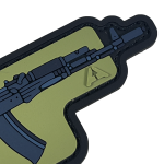 Патч (шеврон) «AKС 74» від А.Т.А.К.А. М’який ПВХ пластик. Олива 3