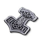 Шеврон (нашивка) Молот Тора на липучці, 10х8 см. Сіро-чорний 2 Шеврон (нашивка) Молот Тора на липучці, 10х8 см. Сіро-чорний 2