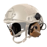 Активні навушники Earmor M31H Plus, кріплення на шолом. Койот