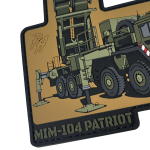 Патч (шеврон) «MIM-104 Patriot» от Patch hunter. Мягкий ПВХ пластик мягкий. Койот 3