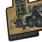 Патч (шеврон) «MIM-104 Patriot» від Patch hunter. М’який ПВХ пластик. Койот 3 Патч (шеврон) «MIM-104 Patriot» від Patch hunter. М’який ПВХ пластик. Койот 3