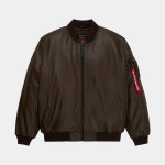 Куртка Alpha Industries Leather MA-1 Flight Jacket. Коричневый 4 Куртка Alpha Industries Leather MA-1 Flight Jacket. Коричневый 4