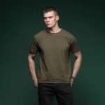 Комплект футболок Basic Military T-shirt без логотипа. Cotton/Elastane, олива - черный 2 Комплект футболок Basic Military T-shirt без логотипа. Cotton/Elastane, олива - черный 2