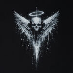 Футболка с рисунком "Angel Skull" Combat Black 3 Футболка с рисунком "Angel Skull" Combat Black 3