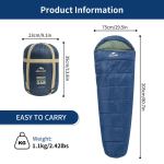 Спальник з капюшоном Naturehike MJ300 CNK2300SD014, темно-блакитний 2 Спальник з капюшоном Naturehike MJ300 CNK2300SD014, темно-блакитний 2