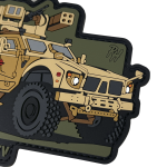 Патч (шеврон) «Oshkosh M-ATV» від Patch hunter. М’який ПВХ пластик. Койот 3
