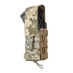 Двойной закрытый подсумок с клапаном под магазины АК/АR. Пиксель (мм-14). 2