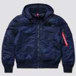 Куртка Alpha Industries MA-1 Hooded Rib Bomber. Синій 5