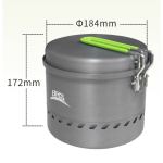 Zestaw turystycznych garnków BRS-TS19C (garnek + patelnia) 2.5 l anodowane aluminium 2 Zestaw turystycznych garnków BRS-TS19C (garnek + patelnia) 2.5 l anodowane aluminium 2