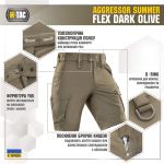 Шорти M-Tac Aggressor Summer Flex Dark Олива, dark Olive 3 Шорти M-Tac Aggressor Summer Flex Dark Олива, dark Olive 3
