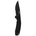 Розкладний ніж SOG SOG-TAC AU, Black, Black/Partially Serrated 2