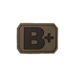 Нашивка на липучке Sturm Mil-Tec "Blood Type Patch B Positive PVC 3D" Olive