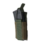 Одинарный эластичный подсумок под магазины АК/АR открытого типа. Крепление MOLLE. Олива 5 Одинарный эластичный подсумок под магазины АК/АR открытого типа. Крепление MOLLE. Олива 5