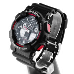 Годинник Casio G-Shock GA-100. Чорно-червоний 4