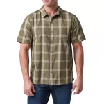 Сорочка тактична "5.11 Tactical® Nate Short Sleeve Shirt" Sage Green Plaid