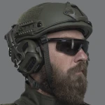 Крепление адаптер для активных наушников на шлем. Олива 4 Крепление адаптер для активных наушников на шлем. Олива 4