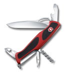 Ніж Victorinox Delemont RangerGrip 61, сталь X50CrMoV15, Червоно - чорний