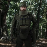 Бронежилет 4 уровня NIJ (PRO). Вес 6.4 кг. Керамические плиты PGD U-line ESAPI 2.95 кг. Олива 4