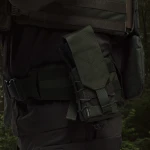 Двойной закрытый подсумок с клапаном под магазины АК/АR. Олива 4