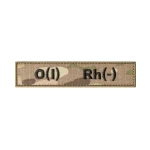 Шеврон (нашивка) група крові О (I) Rh (-), 2.5 х 12.5 см. Мультикам Шеврон (нашивка) група крові О (I) Rh (-), 2.5 х 12.5 см. Мультикам