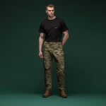 Футболка Basic Military T-shirt. Cotton and Elastane, черный 5