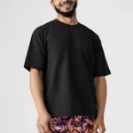 Футболка Men's Set Oversize Fit U-neck. Cotton. Чорний 4