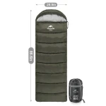 Спальный мешок Naturehike U350S (от -2°C до -13°C). Правый. Цвет Олива 6