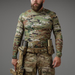 Рашгард тактический Raptor Rashguard Multicam. Slim fit, полиэстер 7