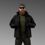 Куртка тактическая Softshell Hawk Jacket. Защита от ветра и влаги. Черный 10
