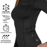 Кофта-лонгслів жіночий Pani CoolPass SJ Camotec. Чорний 3 Кофта-лонгслів жіночий Pani CoolPass SJ Camotec. Чорний 3