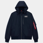 Куртка Alpha Industries Hooded Rib Flight Jacket. Синий 4